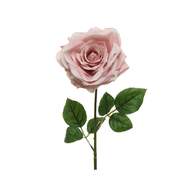 Růže řezaná umělá růžová 53cm