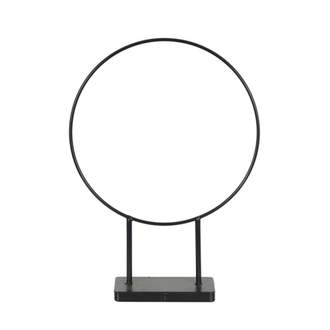 Kruh kovový na podstavci černý 38,5cm