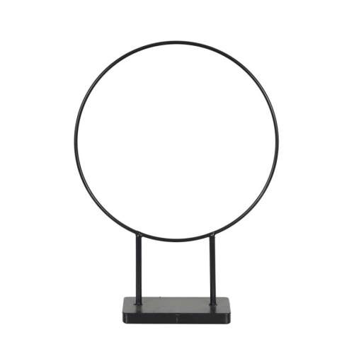 Levně Kruh kovový na podstavci černý 38,5cm