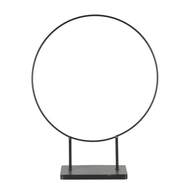 Kruh kovový na podstavci černý 48,5cm