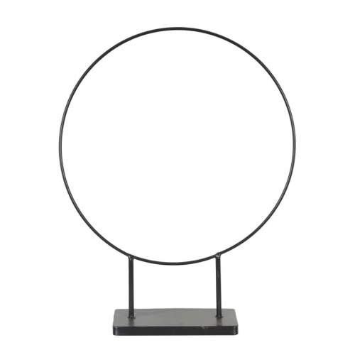 Levně Kruh kovový na podstavci černý 48,5cm