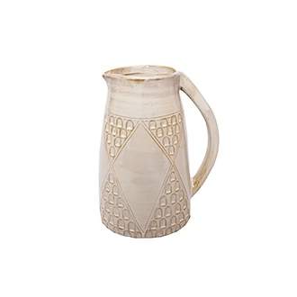 Váza džbán keramika slonová kost 18cm