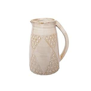 Levně Váza džbán keramika slonová kost 18cm