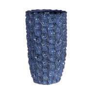 Váza válec keramika glazovaná modrá 25cm