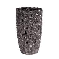 Váza válec keramika glazovaná šedá 25cm