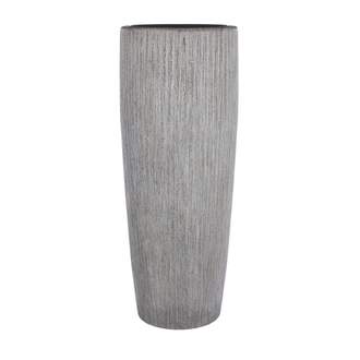Váza úzká škrábaná stone fibre sv.hnědá 120cm