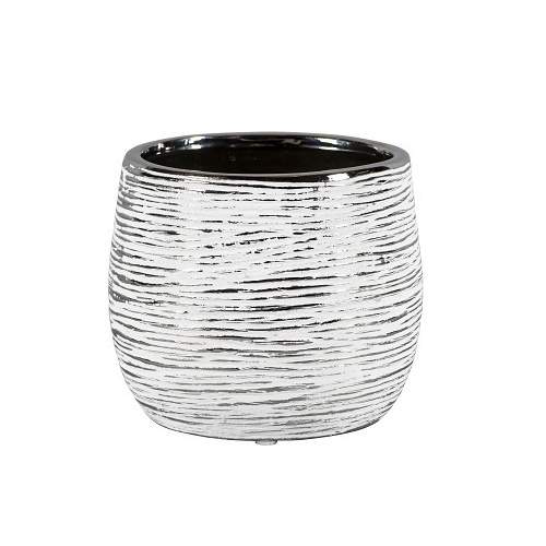 Levně Obal ASPEN keramika bílo-stříbrná 15,5cm