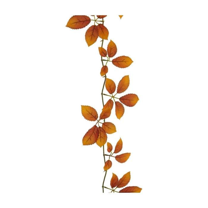 Levně Girlanda přísavník listy umělá hnědo-oranžová 165cm