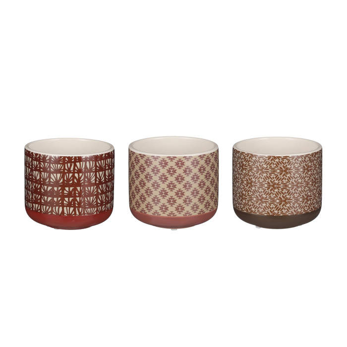 Levně Obal kulatý dekor ornamenty keramika mix 12cm