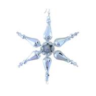 Hvězda perličky stříbrná 8,5cm