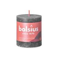 Svíčka válcová Bolsius  RUSTIC SHINE šedá 8cm