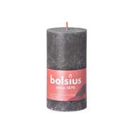 Svíčka válcová Bolsius  RUSTIC SHINE šedá 13cm