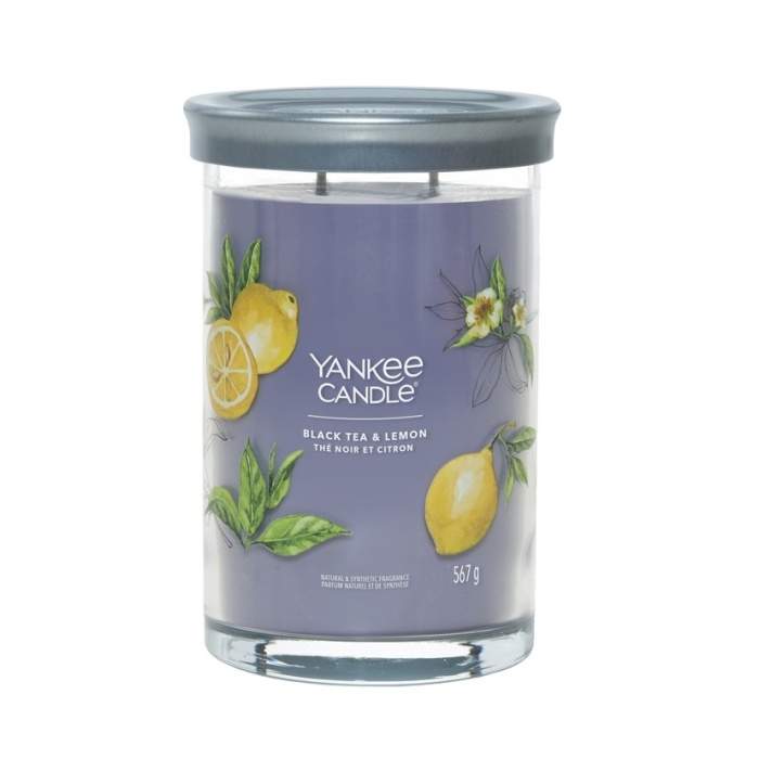E-shop Svíčka YANKEE CANDLE Signature Tumbler 567g Black Tea & Lemon