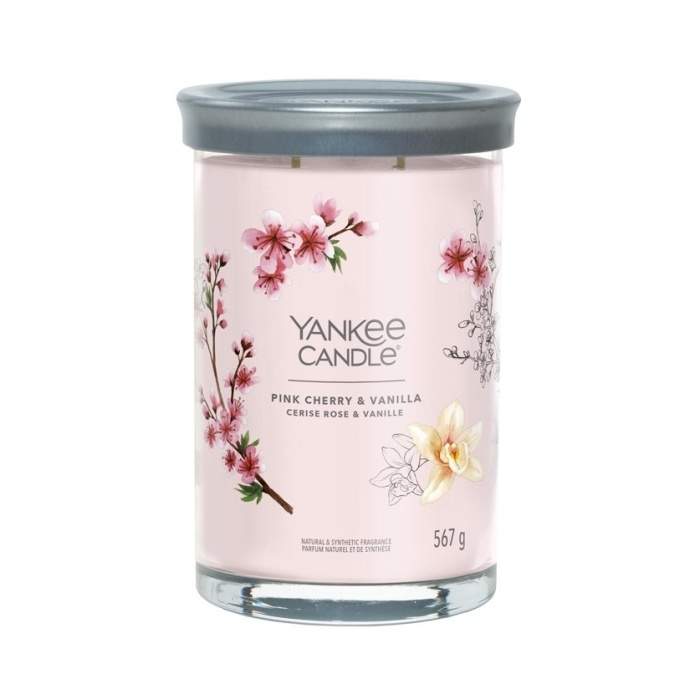 Levně Svíčka YANKEE CANDLE Signature Tumbler 567g Pink Cherry & Vanilla