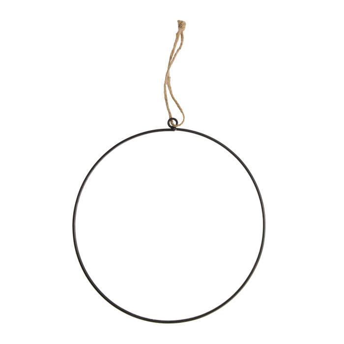 Kruh kovový závěsný černý 28cm