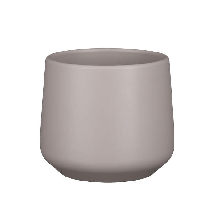 E-shop Obal kulatý keramický AMBER matný taupe 17cm