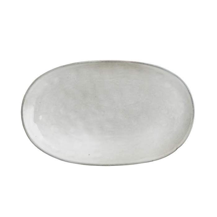 E-shop Talíř oválný kameninový TABO šedý 35,5cm