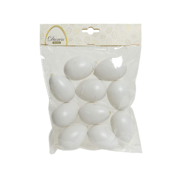 Levně Ozdoba vejce polystyrenové bílé 10ks