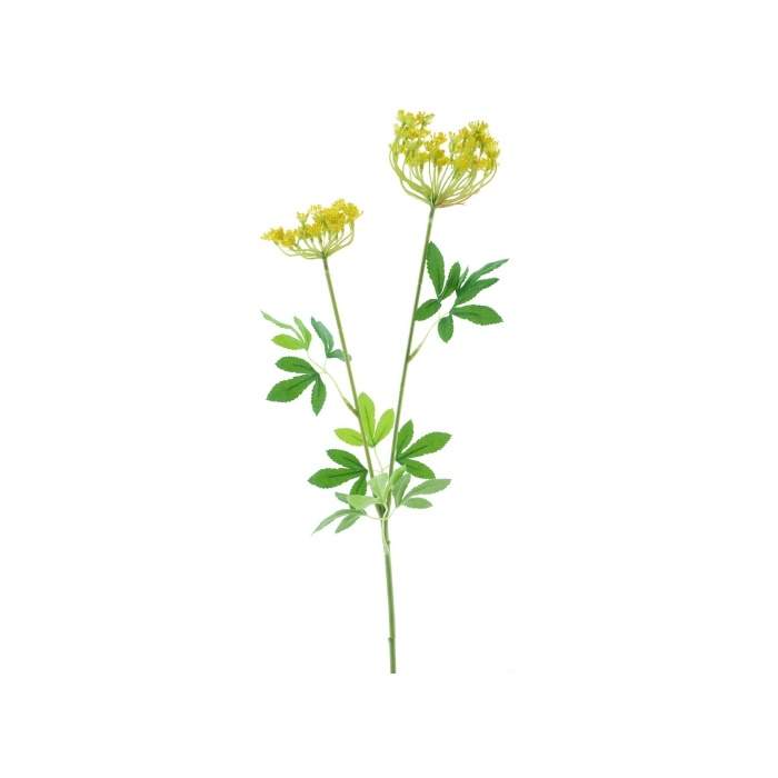 Levně Kopr CHICO řezaný umělý 2 květy žlutý 79cm