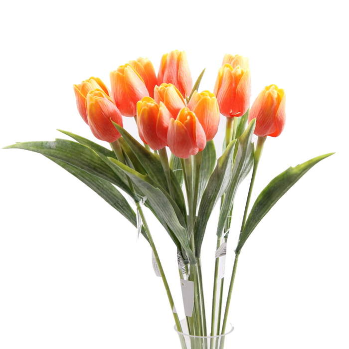 Levně Tulipán řezaný umělý 40cm oranžový