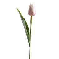 Tulipán řezaný umělý 40cm sv. růžovo-bílý