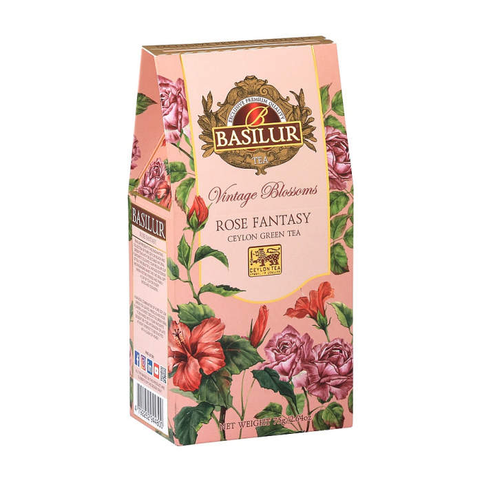 Levně Čaj Basilu Vintage Blossoms Rose Fantasy 75g