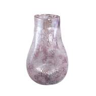 Váza skleněná XAMERY L bublinkové vlny purpurová 31cm
