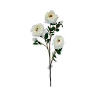 Růže anglická řezaná umělá 3 květy krémová 89cm