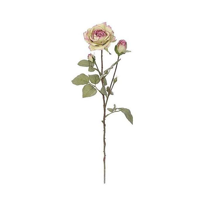 Levně Růže řezaná umělá 2 květy mauve 61cm
