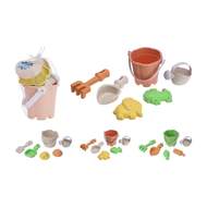 Hračky na písek kbelík a nářadí eko plast mix 6ks