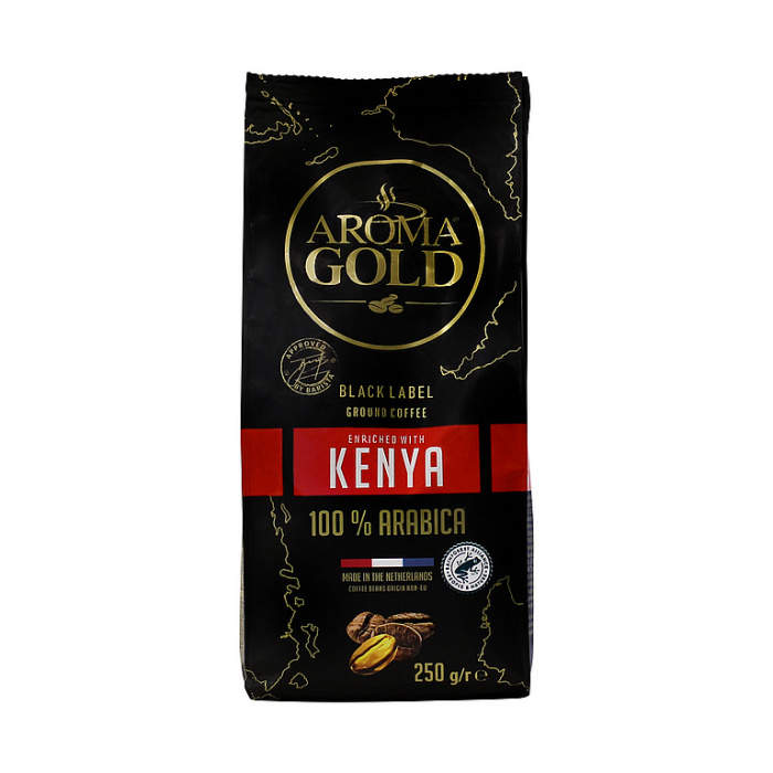 Levně Káva AROMA GOLD Black Label Kenya mletá 250g
