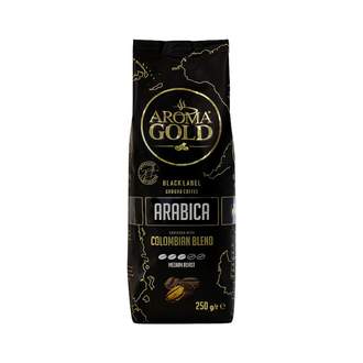 Káva AROMA GOLD Black Label Arabica mletá 250g