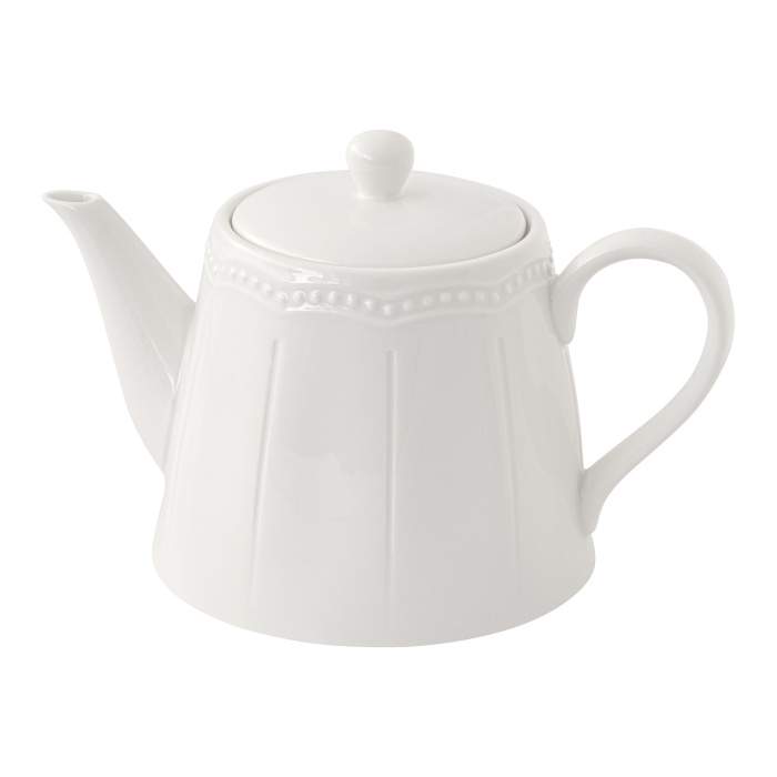 Levně Konvice čajová porcelánová ELITE bílá 850ml