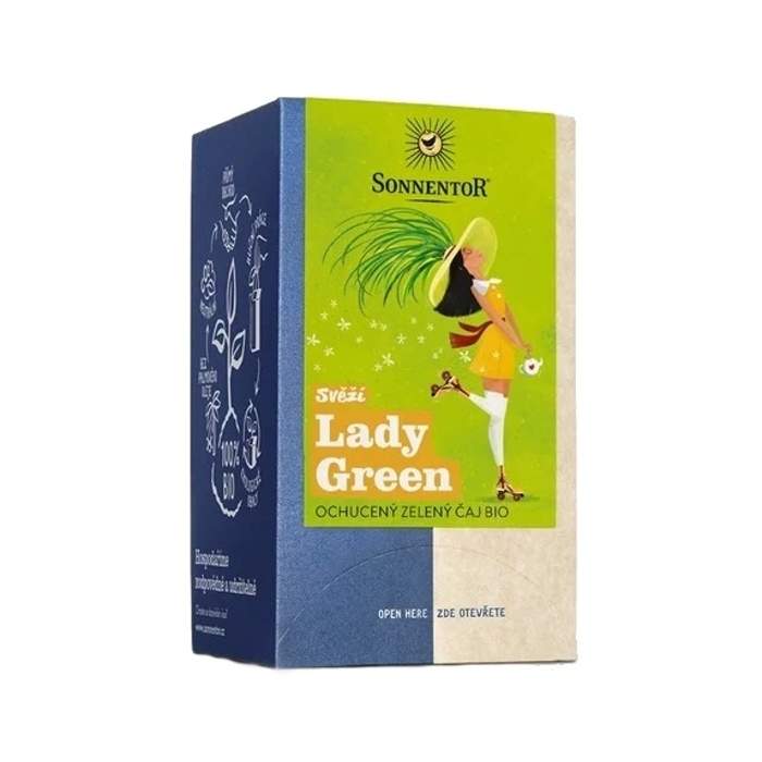 Levně Čaj zelený Lady Green BIO porcovaný 18x1,2g Sonnentor