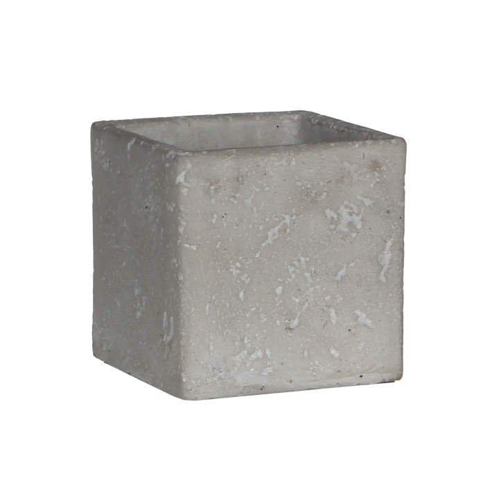 Levně Obal hranatý cementový JIMMY šedý 10cm