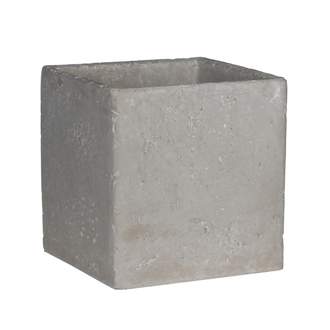 Obal hranatý cementový JIMMY šedý 13cm