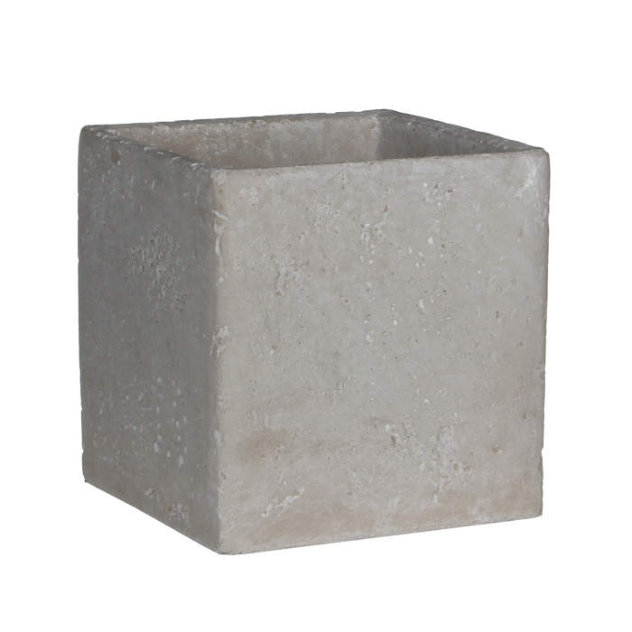 E-shop Obal hranatý cementový JIMMY šedý 13cm