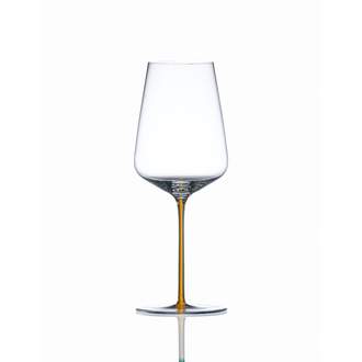 Sklenice na víno AURIGA skleněná s oranžovou stopkou 540ml