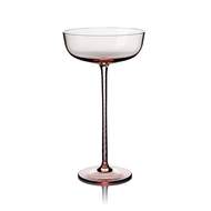 Sklenice na šampaňské skleněná miska KABARET sv.růžová 110ml, 2ks
