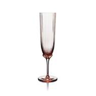 Sklenice na šampaňské skleněná SAKURA sv.růžová 225ml, 2ks