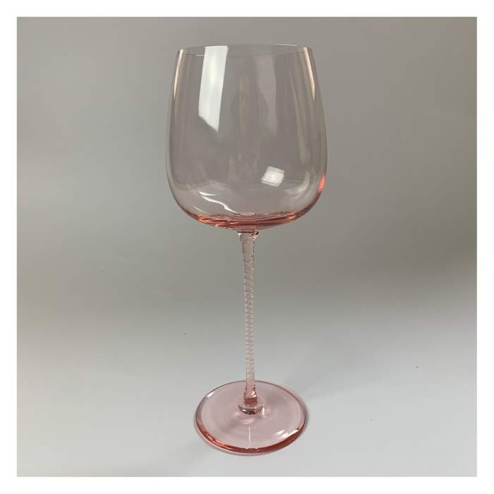 Levně Sklenice na víno skleněná KABARET sv.růžová 350ml, 2ks