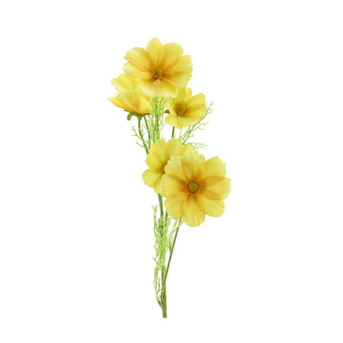 Levně Krásenka BIBI řezaná umělá 6 květů žlutá 77cm