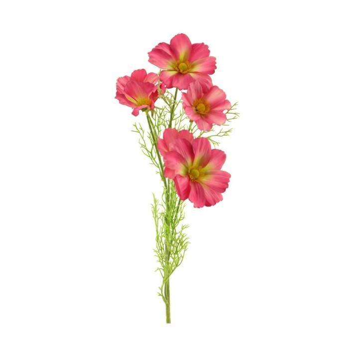 Levně Krásenka BIBI řezaná umělá 6 květů tm.růžová 77cm