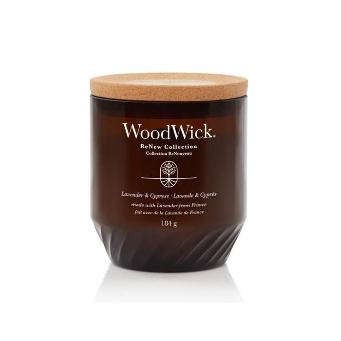 Levně Vonná svíčka WoodWick ReNew 184g Lavender & Cypress