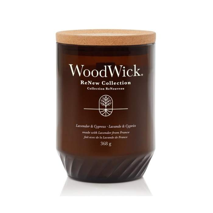 Levně Vonná svíčka WoodWick ReNew 368g Lavender & Cypress