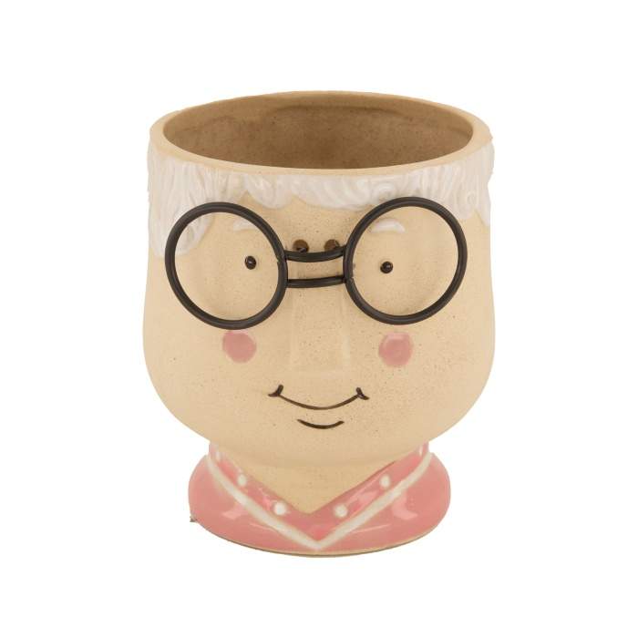 Levně Obal kulatý keramický babička s brýlemi 11,5cm