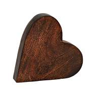 Srdce dřevěné hnědé 18cm