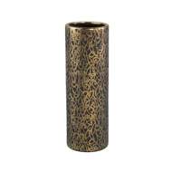 Váza válcový keramická DEON L antik šedo-zlatá 35,5cm
