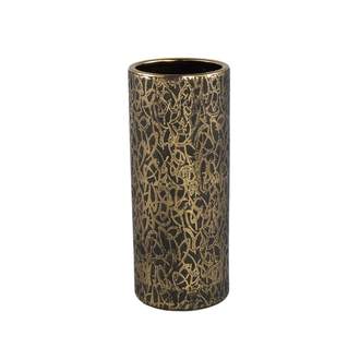 Váza válcový keramická DEON M antik šedo-zlatá 28cm