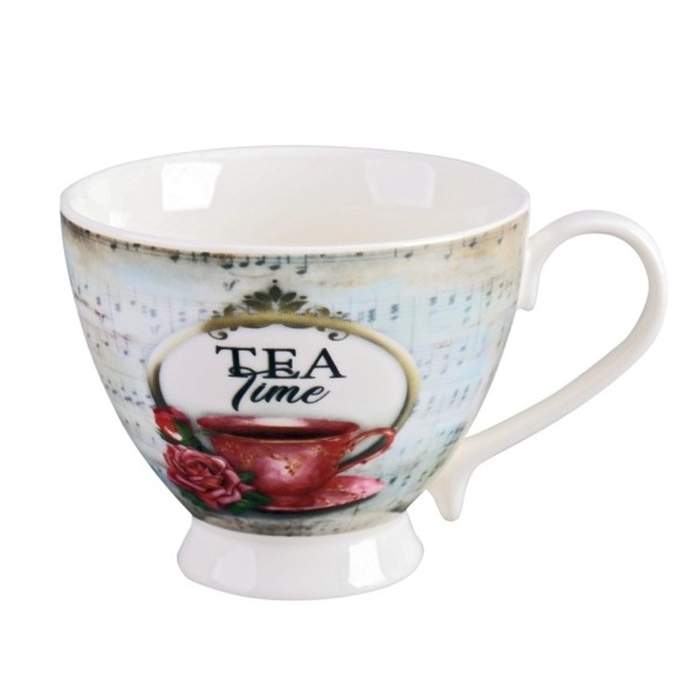 Levně Hrnek porcelánový TEA TIME 0,4 litru